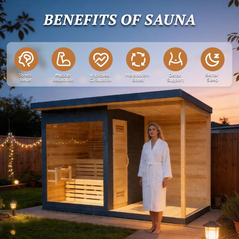 Wood Sauna Cabin Matching Ice  - đánh giá và giá Wellness Resort Spa